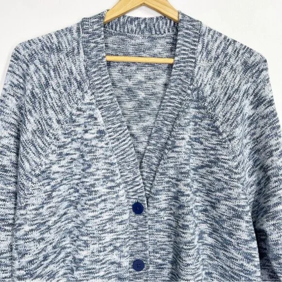 Lululemon Boxy Cotton-Blend Cardigan Night Sea / True Navy / Black / Iron Blue - Picture 8 of 10